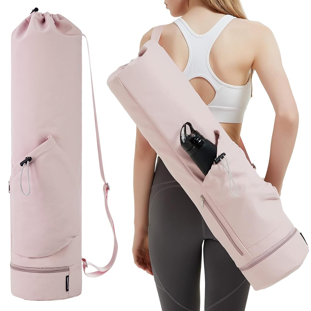 Proberos Yoga Mat Bag Carry Bag with Bottom Storage Compartment Waterproof Drawstring Yoga Mat Storage Bag Shoulder Carry Bag Yoga Fitness Shoulder Bag7.5x31inches Proberos Yoga Mat Bag Carry Bag with Bottom Storage Compartment Waterproof Drawstring Yoga Mat Storage Bag Shoulder Carry Bag Yoga Fitness Shoulder Bag7.5x31inches
